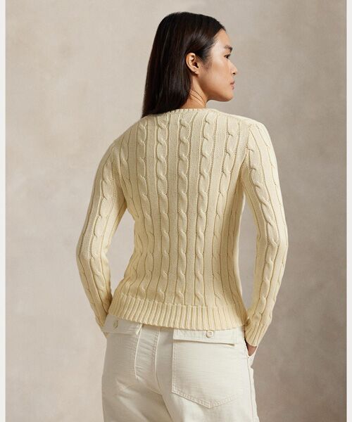 POLO RALPH LAUREN / ポロ ラルフ ローレン ニット・セーター | ケーブルニット コットン クルーネック セーター | 詳細3