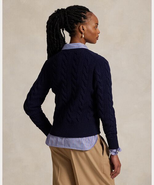 POLO RALPH LAUREN / ポロ ラルフ ローレン カーディガン・ボレロ | ケーブルニット ウールカシミヤ カーディガン | 詳細3