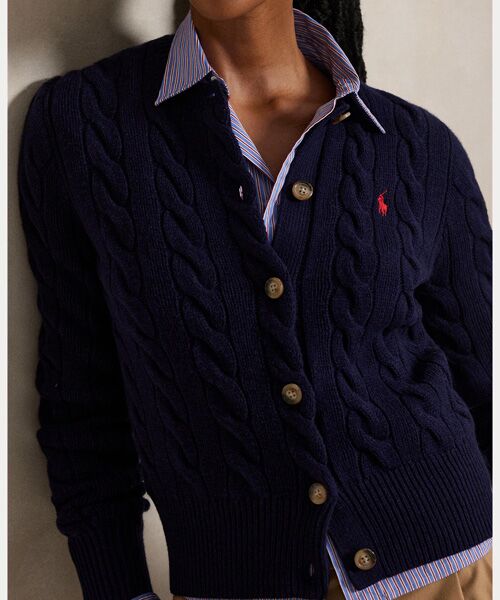 POLO RALPH LAUREN / ポロ ラルフ ローレン カーディガン・ボレロ | ケーブルニット ウールカシミヤ カーディガン | 詳細4