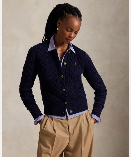 POLO RALPH LAUREN / ポロ ラルフ ローレン カーディガン・ボレロ | ケーブルニット ウールカシミヤ カーディガン | 詳細5