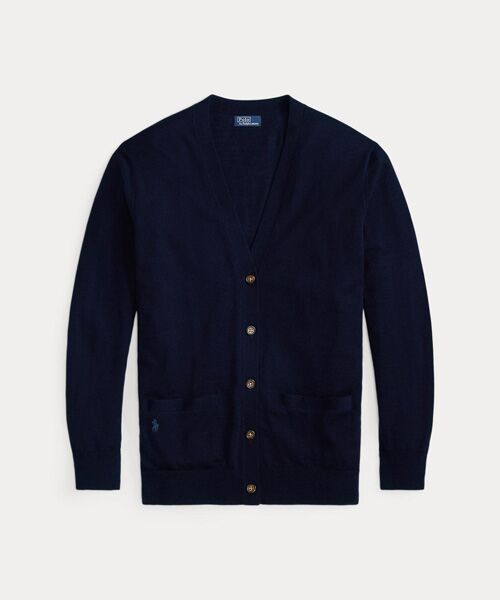 POLO RALPH LAUREN / ポロ ラルフ ローレン カーディガン・ボレロ | ウール Vネック ロング カーディガン | 詳細1