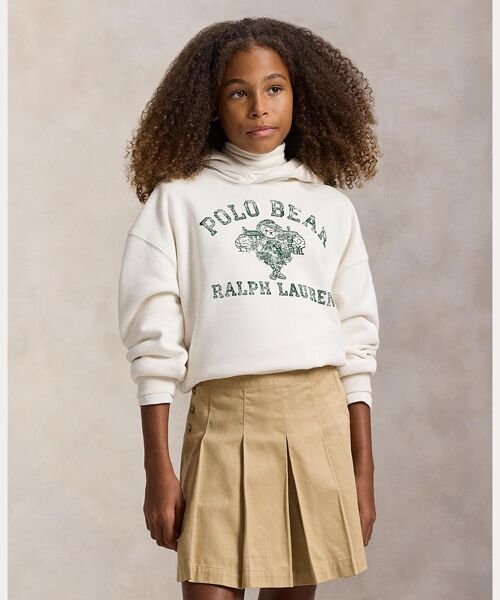 POLO RALPH LAUREN/ポロ ラルフ ローレン (ガールズ 7才~16才)Polo ベア フリース フーディ 100ホワイト M POLO RALPH LAUREN/ポロ ラルフ ローレン (ガールズ 7才~16才)Polo ベア フリース フーディ 100ホワイト M