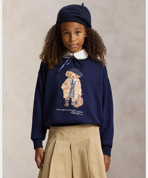 POLO RALPH LAUREN/ポロ ラルフ ローレン (ガールズ 7才~16才)Polo ベア フリース ボクシー スウェットシャツ 410ネイビー XL POLO RALPH LAUREN/ポロ ラルフ ローレン (ガールズ 7才~16才)Polo ベア フリース ボクシー スウェットシャツ 410ネイビー XL