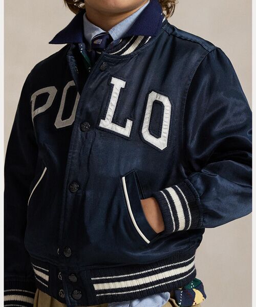 POLO RALPH LAUREN / ポロ ラルフ ローレン その他アウター | (ボーイズ 2才～7才)ロゴ サテン ベースボール ジャケット | 詳細4