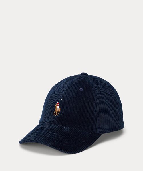 POLO RALPH LAUREN/ポロ ラルフ ローレン コーデュロイ ボール キャップ 410ネイビー ONE POLO RALPH LAUREN/ポロ ラルフ ローレン コーデュロイ ボール キャップ 410ネイビー ONE