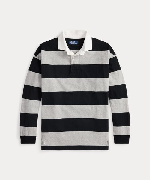 POLO RALPH LAUREN / ポロ ラルフ ローレン カットソー | ビッグ フィット ストライプド ジャージー ラグビー シャツ | 詳細1