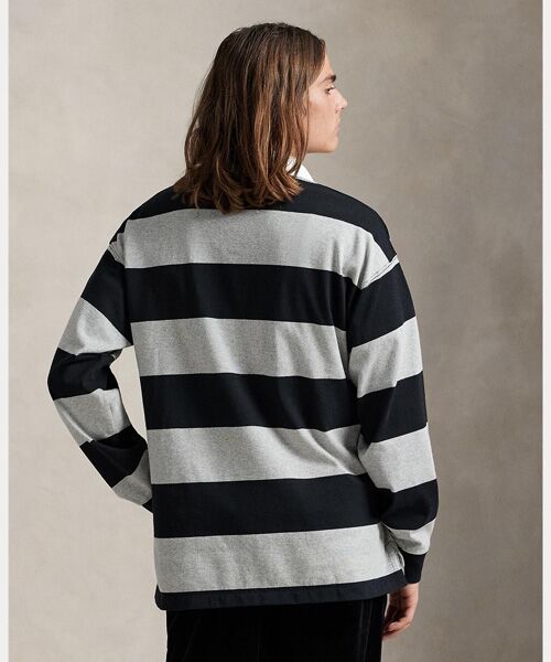 POLO RALPH LAUREN / ポロ ラルフ ローレン カットソー | ビッグ フィット ストライプド ジャージー ラグビー シャツ | 詳細3