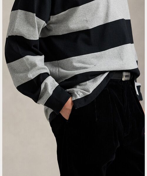 POLO RALPH LAUREN / ポロ ラルフ ローレン カットソー | ビッグ フィット ストライプド ジャージー ラグビー シャツ | 詳細4