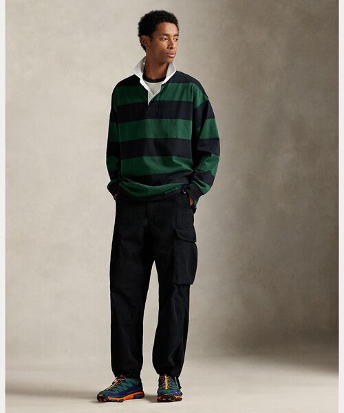 POLO RALPH LAUREN / ポロ ラルフ ローレン カットソー | ビッグ フィット ストライプド ジャージー ラグビー シャツ | 詳細2