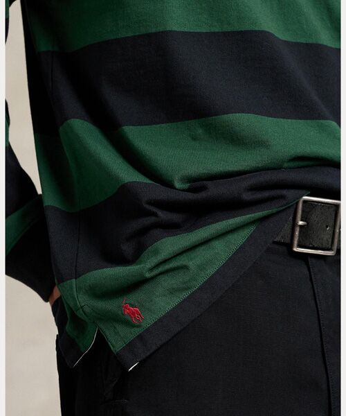 POLO RALPH LAUREN / ポロ ラルフ ローレン カットソー | ビッグ フィット ストライプド ジャージー ラグビー シャツ | 詳細4