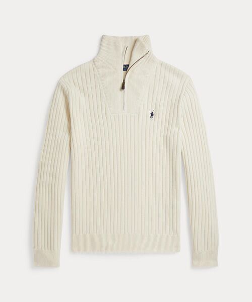 POLO RALPH LAUREN/ポロ ラルフ ローレン リブニット ウールコットン セーター 101ナチュラル M POLO RALPH LAUREN/ポロ ラルフ ローレン リブニット ウールコットン セーター 101ナチュラル M