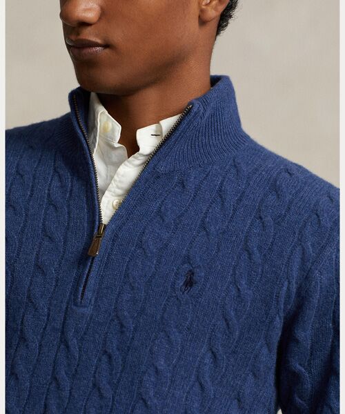 POLO RALPH LAUREN / ポロ ラルフ ローレン ニット・セーター | ケーブルニット ウールカシミヤ セーター | 詳細4