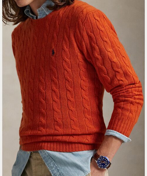 POLO RALPH LAUREN / ポロ ラルフ ローレン ニット・セーター | ケーブルニット ウールカシミヤ セーター | 詳細4