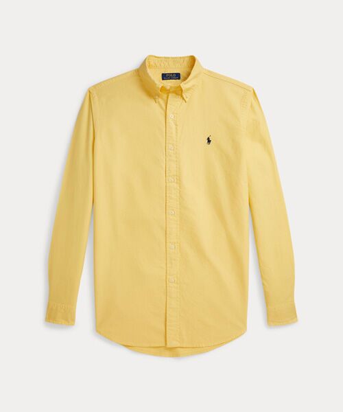 POLO RALPH LAUREN/ポロ ラルフ ローレン クラシック フィット ガーメントダイド オックスフォード シャツ 700イエロー M POLO RALPH LAUREN/ポロ ラルフ ローレン クラシック フィット ガーメントダイド オックスフォード シャツ 700イエロー M