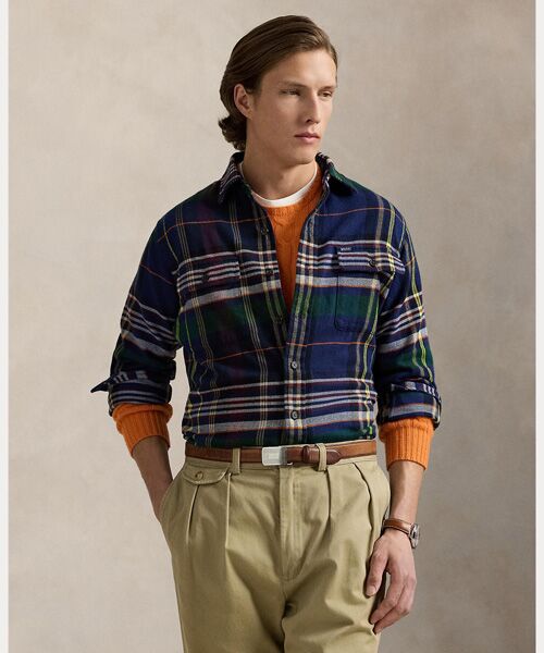 POLO RALPH LAUREN/ポロ ラルフ ローレン クラシック チェック ブラッシュド フランネル ワークシャツ 999マルチカラー L POLO RALPH LAUREN/ポロ ラルフ ローレン クラシック チェック ブラッシュド フランネル ワークシャツ 999マルチカラー L