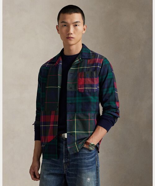 POLO RALPH LAUREN/ポロ ラルフ ローレン クラシック フィット パッチワーク オックスフォード キャンプ シャツ 999マルチカラー L POLO RALPH LAUREN/ポロ ラルフ ローレン クラシック フィット パッチワーク オックスフォード キャンプ シャツ 999マルチカラー L