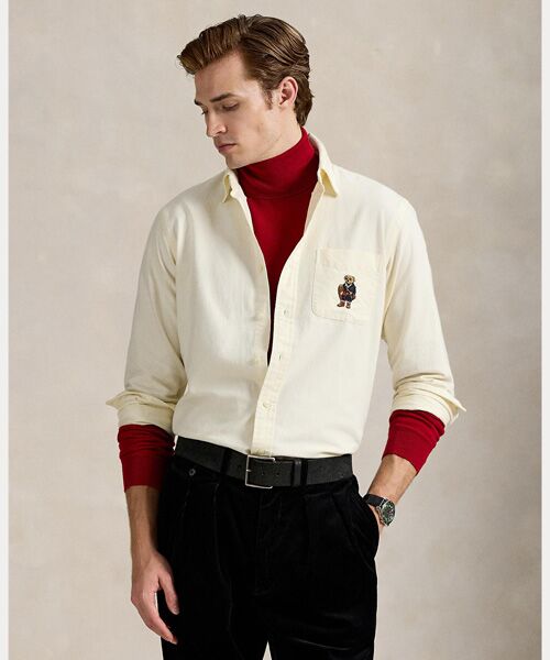 POLO RALPH LAUREN/ポロ ラルフ ローレン クラシック フィット Polo ベア オックスフォード シャツ 100ホワイト S POLO RALPH LAUREN/ポロ ラルフ ローレン クラシック フィット Polo ベア オックスフォード シャツ 100ホワイト S