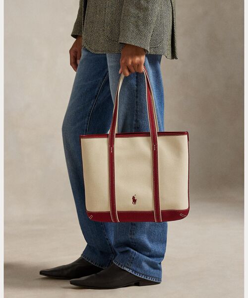 POLO RALPH LAUREN / ポロ ラルフ ローレン トートバッグ | Polo ベア キャンバス スモール ショッパー トート | 詳細6