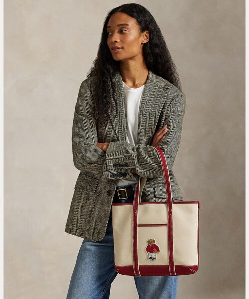 POLO RALPH LAUREN / ポロ ラルフ ローレン トートバッグ | Polo ベア キャンバス スモール ショッパー トート | 詳細5