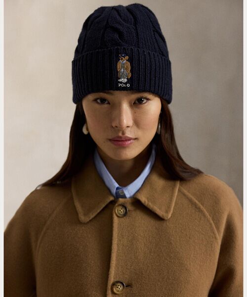 POLO RALPH LAUREN / ポロ ラルフ ローレン ニットキャップ | Polo ベア ケーブル ウールブレンド ビーニー | 詳細2