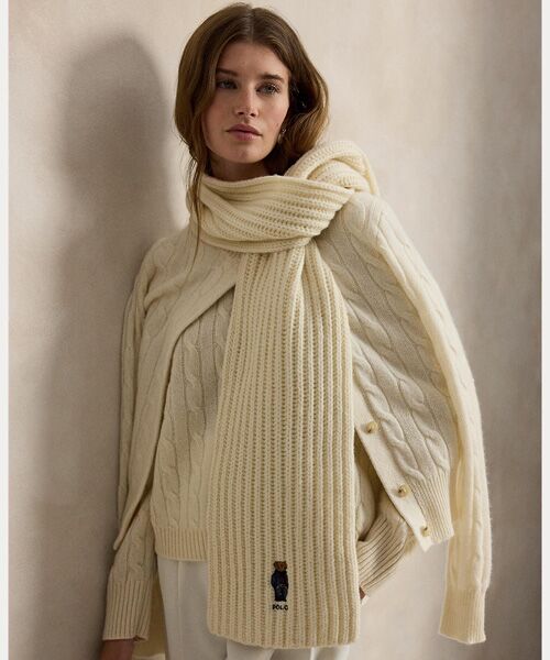 POLO RALPH LAUREN / ポロ ラルフ ローレン マフラー・ショール・スヌード・ストール | Polo ベア リブニット マフラー | 詳細2