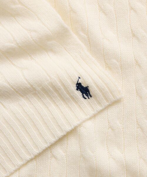 POLO RALPH LAUREN / ポロ ラルフ ローレン バンダナ・スカーフ | ケーブルニット ウールカシミヤ スカーフ | 詳細3