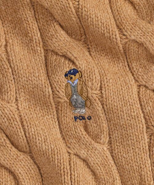 POLO RALPH LAUREN / ポロ ラルフ ローレン マフラー・ショール・スヌード・ストール | Polo ベア ケーブルニット ウールブレンド マフラー | 詳細2