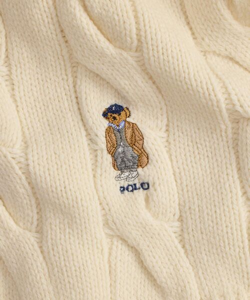 POLO RALPH LAUREN / ポロ ラルフ ローレン マフラー・ショール・スヌード・ストール | Polo ベア ケーブルニット ウールブレンド マフラー | 詳細2
