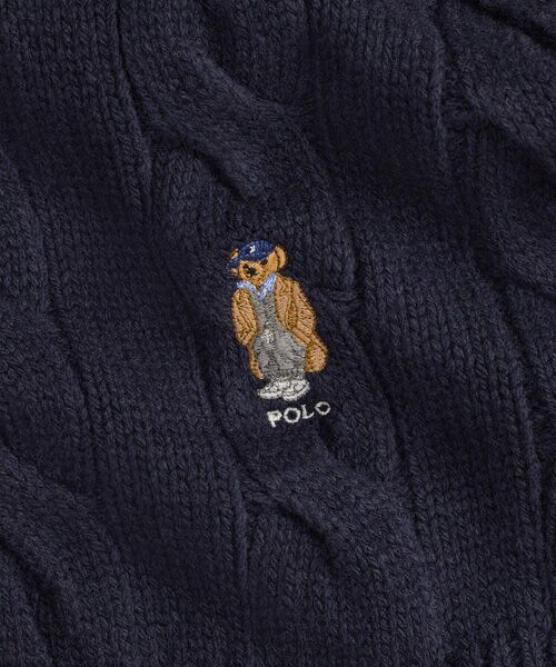 POLO RALPH LAUREN / ポロ ラルフ ローレン マフラー・ショール・スヌード・ストール | Polo ベア ケーブルニット ウールブレンド マフラー | 詳細4