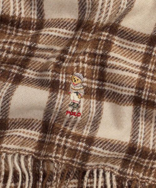 POLO RALPH LAUREN / ポロ ラルフ ローレン マフラー・ショール・スヌード・ストール | Polo ベア チェック フリンジ ウール マフラー | 詳細2