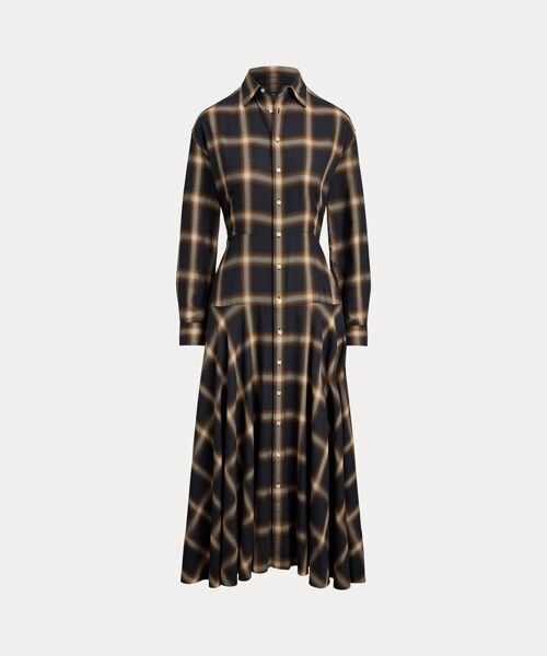 POLO RALPH LAUREN / ポロ ラルフ ローレン ロング・マキシ丈ワンピース | チェック ツイル パネルド シャツドレス | 詳細1