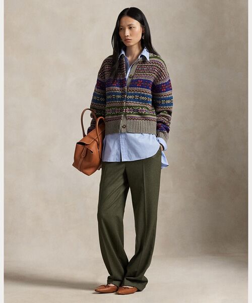 POLO RALPH LAUREN/ポロ ラルフ ローレン ウール リラックス ストレート パンツ 999マルチカラー 4 POLO RALPH LAUREN/ポロ ラルフ ローレン ウール リラックス ストレート パンツ 999マルチカラー 4