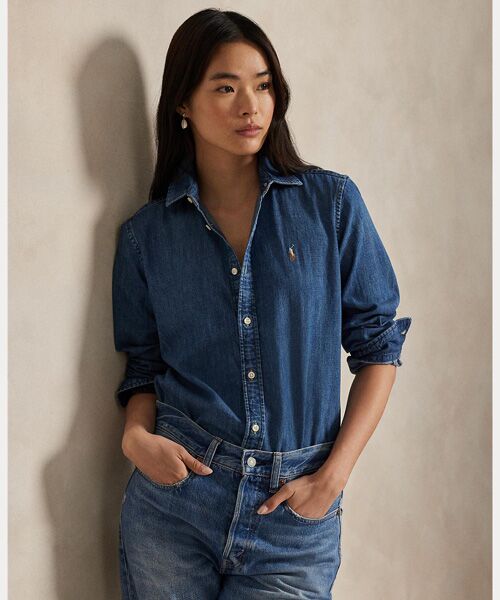POLO RALPH LAUREN / ポロ ラルフ ローレン シャツ・ブラウス | スリム フィット デニム シャツ(400ブルー)
