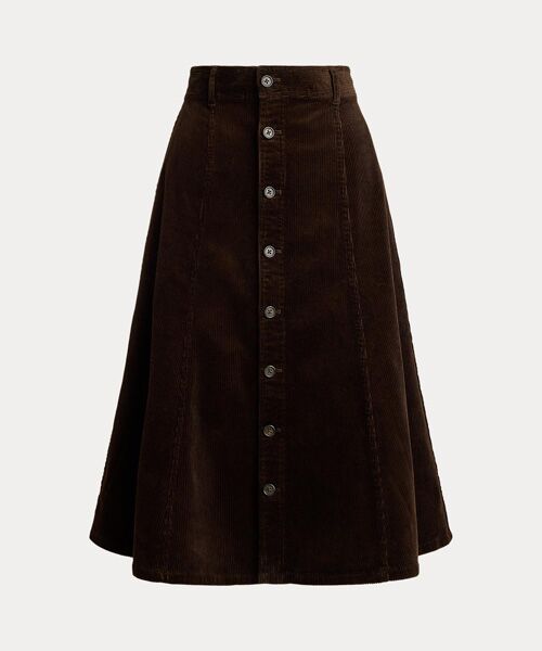 POLO RALPH LAUREN / ポロ ラルフ ローレン ロング・マキシ丈スカート | ボタンフロント コーデュロイ Aライン スカート | 詳細1
