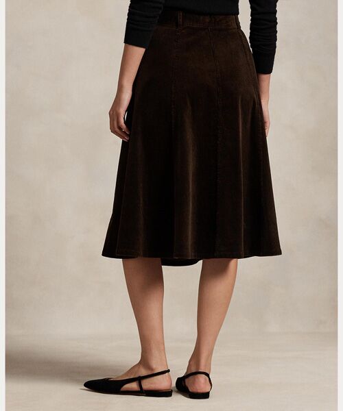 POLO RALPH LAUREN / ポロ ラルフ ローレン ロング・マキシ丈スカート | ボタンフロント コーデュロイ Aライン スカート | 詳細3