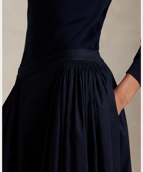 POLO RALPH LAUREN / ポロ ラルフ ローレン ロング・マキシ丈スカート | コットンシルク ファイユ マキシスカート | 詳細4