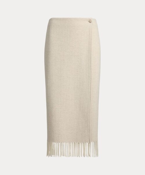 POLO RALPH LAUREN / ポロ ラルフ ローレン ロング・マキシ丈スカート | フリンジ ヘリンボーン ラップ スカート | 詳細1