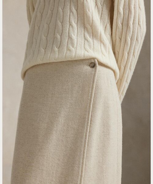 POLO RALPH LAUREN / ポロ ラルフ ローレン ロング・マキシ丈スカート | フリンジ ヘリンボーン ラップ スカート | 詳細4