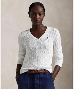 POLO RALPH LAUREN / ポロ ラルフ ローレン ニット・セーター | ケーブルニット コットン Vネック セーター