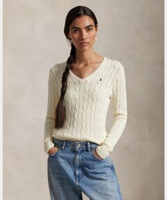 POLO RALPH LAUREN / ポロ ラルフ ローレン ニット・セーター | ケーブルニット コットン Vネック セーター