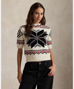 POLO RALPH LAUREN / ポロ ラルフ ローレン ニット・セーター | スノーフレーク モックネック ショートスリーブ セーター