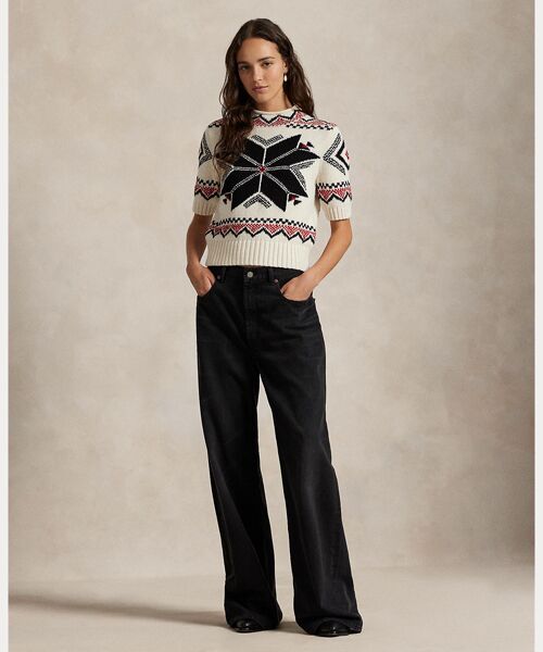 POLO RALPH LAUREN / ポロ ラルフ ローレン ニット・セーター | スノーフレーク モックネック ショートスリーブ セーター | 詳細2