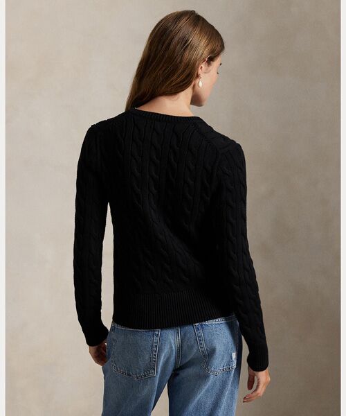 POLO RALPH LAUREN / ポロ ラルフ ローレン カーディガン・ボレロ | ケーブルニット コットン クルーネック カーディガン | 詳細3