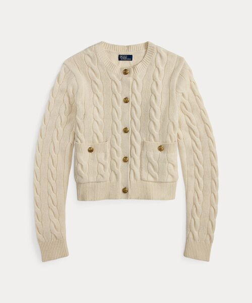 POLO RALPH LAUREN / ポロ ラルフ ローレン カーディガン・ボレロ | ケーブル ウールカシミヤ カーディガン | 詳細1