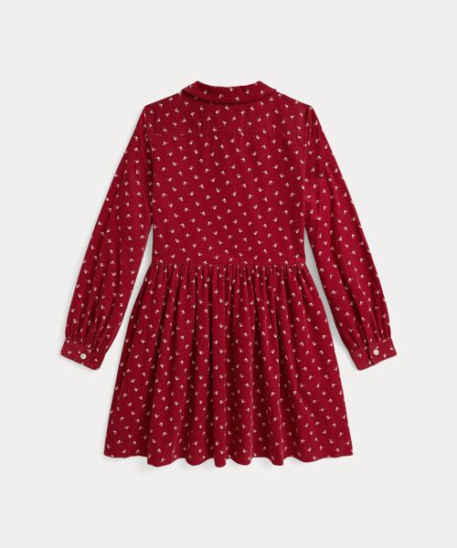 POLO RALPH LAUREN / ポロ ラルフ ローレン ミニ丈・ひざ丈ワンピース | (ガールズ 7才～16才)プリンテッド コットン コーデュロイ シャツドレス | 詳細1