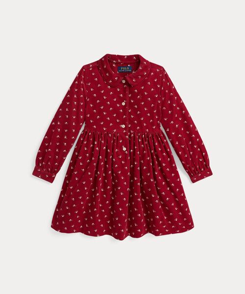POLO RALPH LAUREN / ポロ ラルフ ローレン ミニ丈・ひざ丈ワンピース | (ガールズ 2才～6才)フローラル コットン コーデュロイ シャツドレス | 詳細1