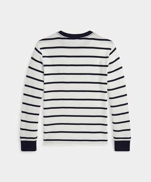 POLO RALPH LAUREN / ポロ ラルフ ローレン Tシャツ | (ボーイズ 8才～20才)ストライプド ワッフル コットン ロングスリーブ Tシャツ | 詳細1