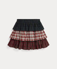 POLO RALPH LAUREN / ポロ ラルフ ローレン ミニ・ひざ丈スカート | (ガールズ 7才～16才)チェック ティアード ポプリン スカート