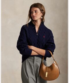 POLO RALPH LAUREN / ポロ ラルフ ローレン ニット・セーター | ケーブル ウールカシミヤ ハーフジップ セーター
