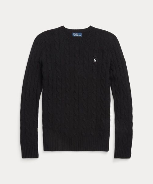 POLO RALPH LAUREN / ポロ ラルフ ローレン ニット・セーター | ケーブル ウールカシミヤ クルーネック セーター | 詳細1